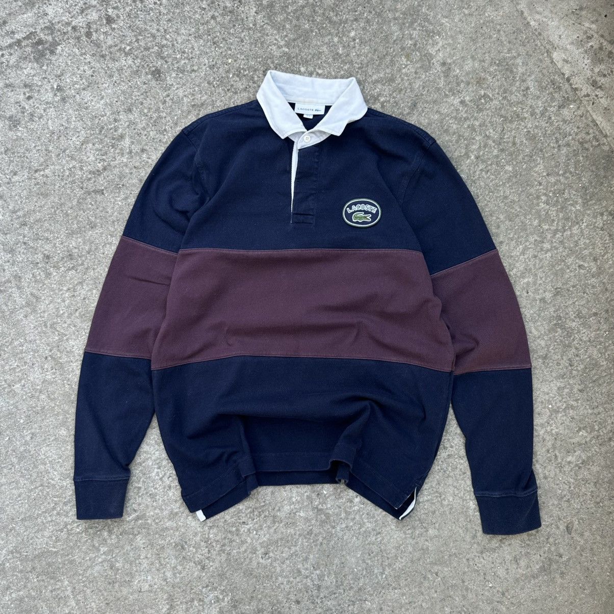 Vintage Lacoste Long-Sleeve T-Shirts Old Money Tennis S in Blue, Men's (Size Small)