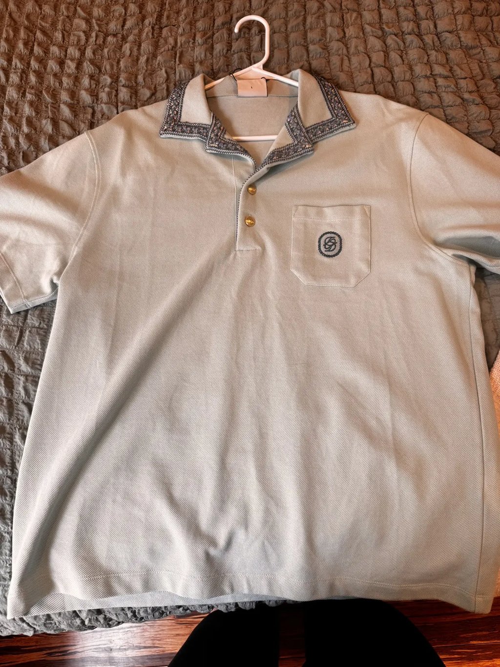 Drôle De Monsieur Le Polo D Miroir Polo Shirt Lagoon Blue, Men's