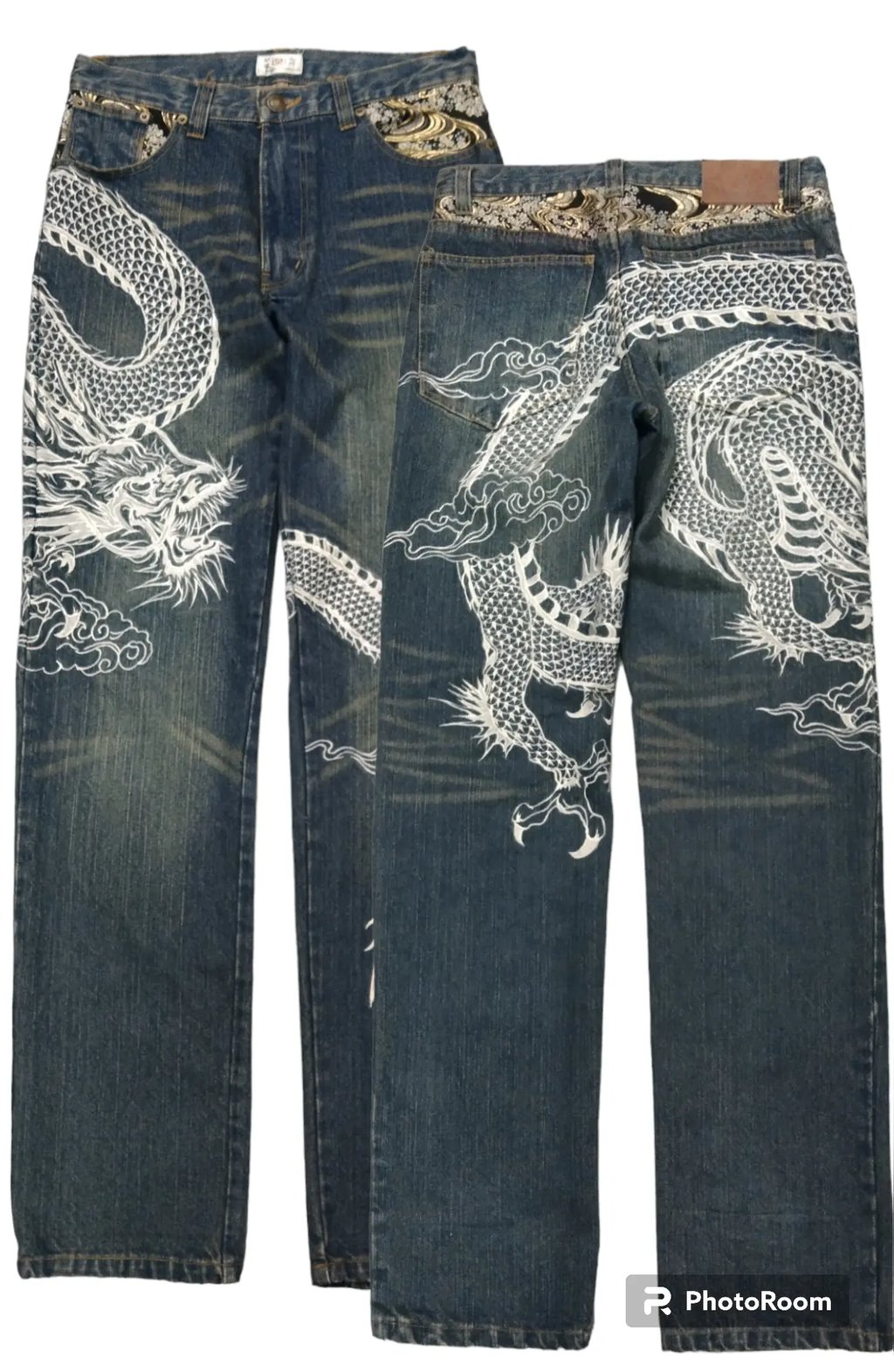 Sick Rusty The Japanese Tradition Dragonfly Embroided in Blue, Men's (Size 31)