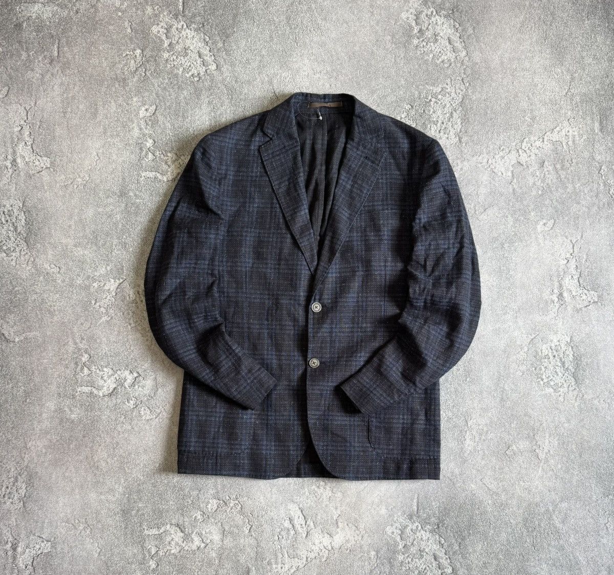 Eleventy 52Size Blazer Jacket Button Up Linen Blend Light in Blue, Men's (Size Large)