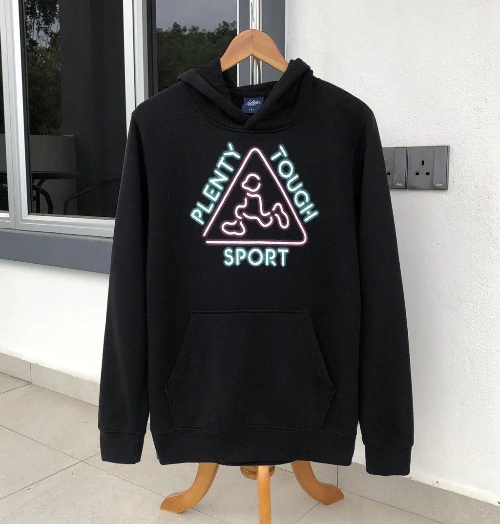 Plenty Tough Sport Men's Long Sleeve Hoodie in Black, Men's