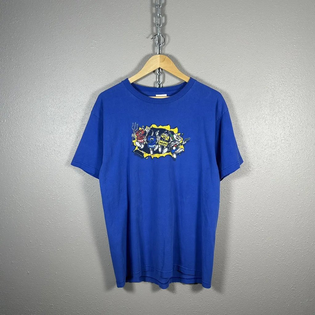 Vintage 90s Shorty’s Skateboards Doh Doh Skate Tee in Blue, Men's (Size L)