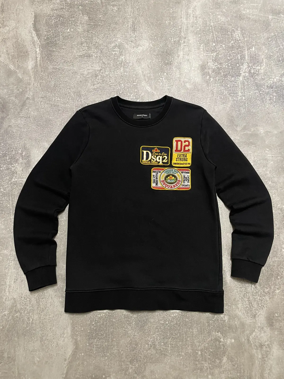 Dsquared2 x Vintage Dsquared 2 Patches Sweatshirt Crewnek in Black, Men's (Size Medium)