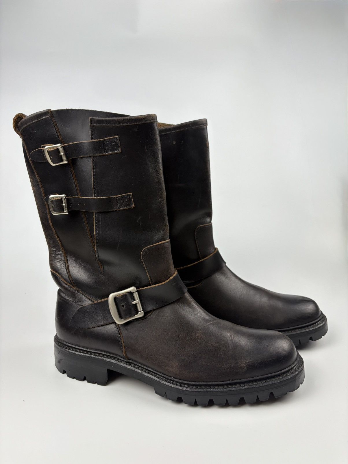 Ys Y’S Yohji Yamamoto Red Label Engineered Boots in Black, Men's (Size 8)