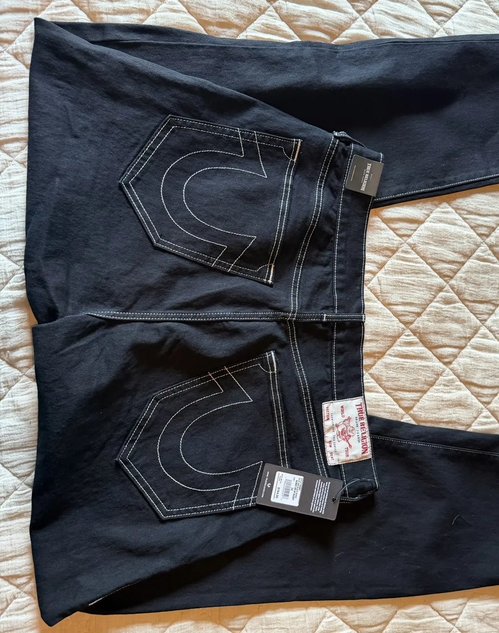True Religion Black Rinse Baggy 34x32, Men's