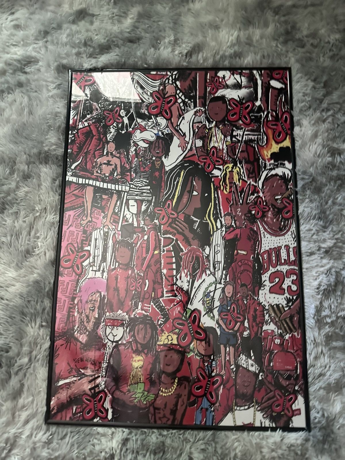 Kodone Red Collage Poster, Men's