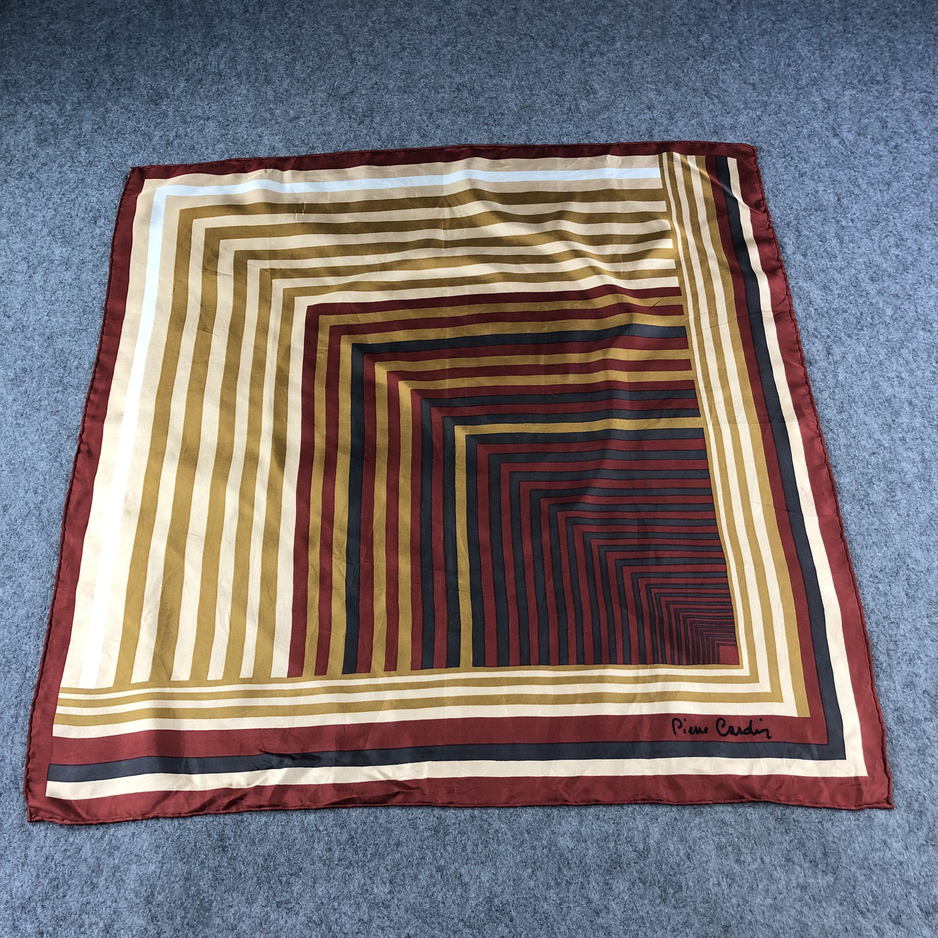 Vintage Pierre Cardin Abstract Silk Scarf M929, Men's