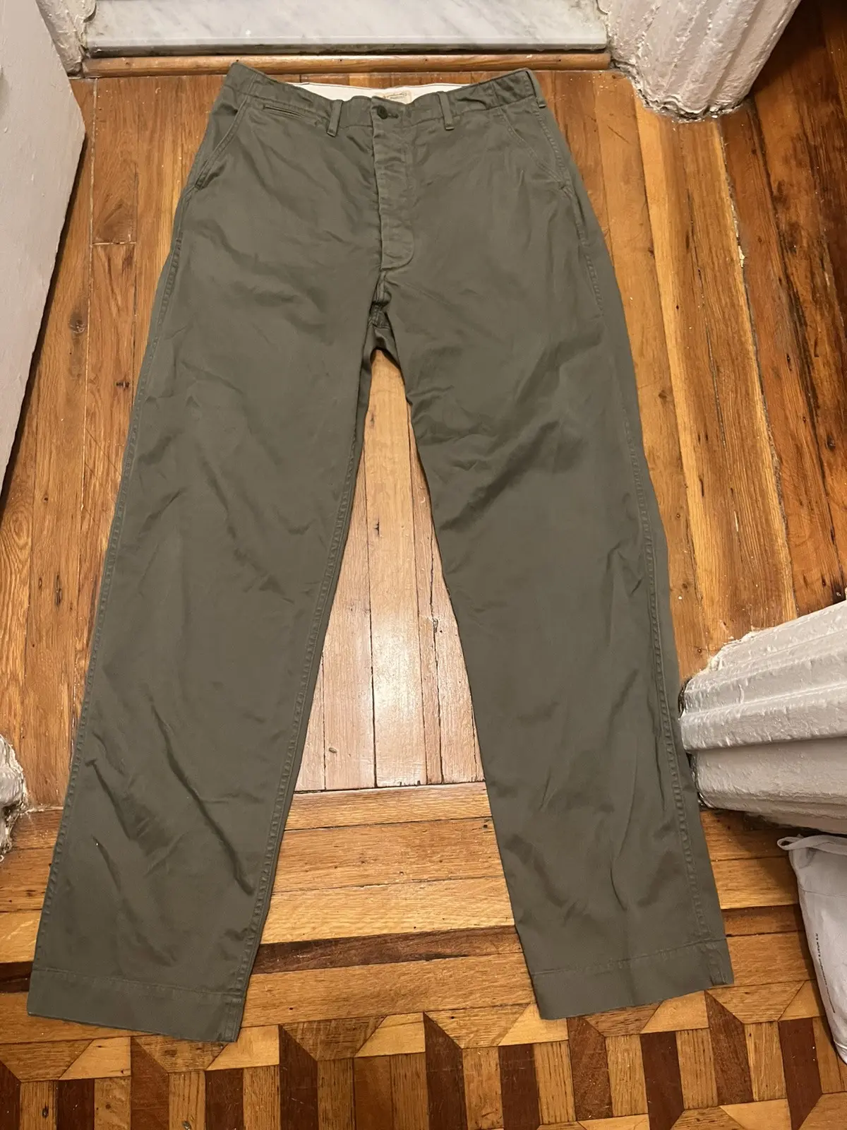Brycelands Army Chinos, 36 in Green, Men's