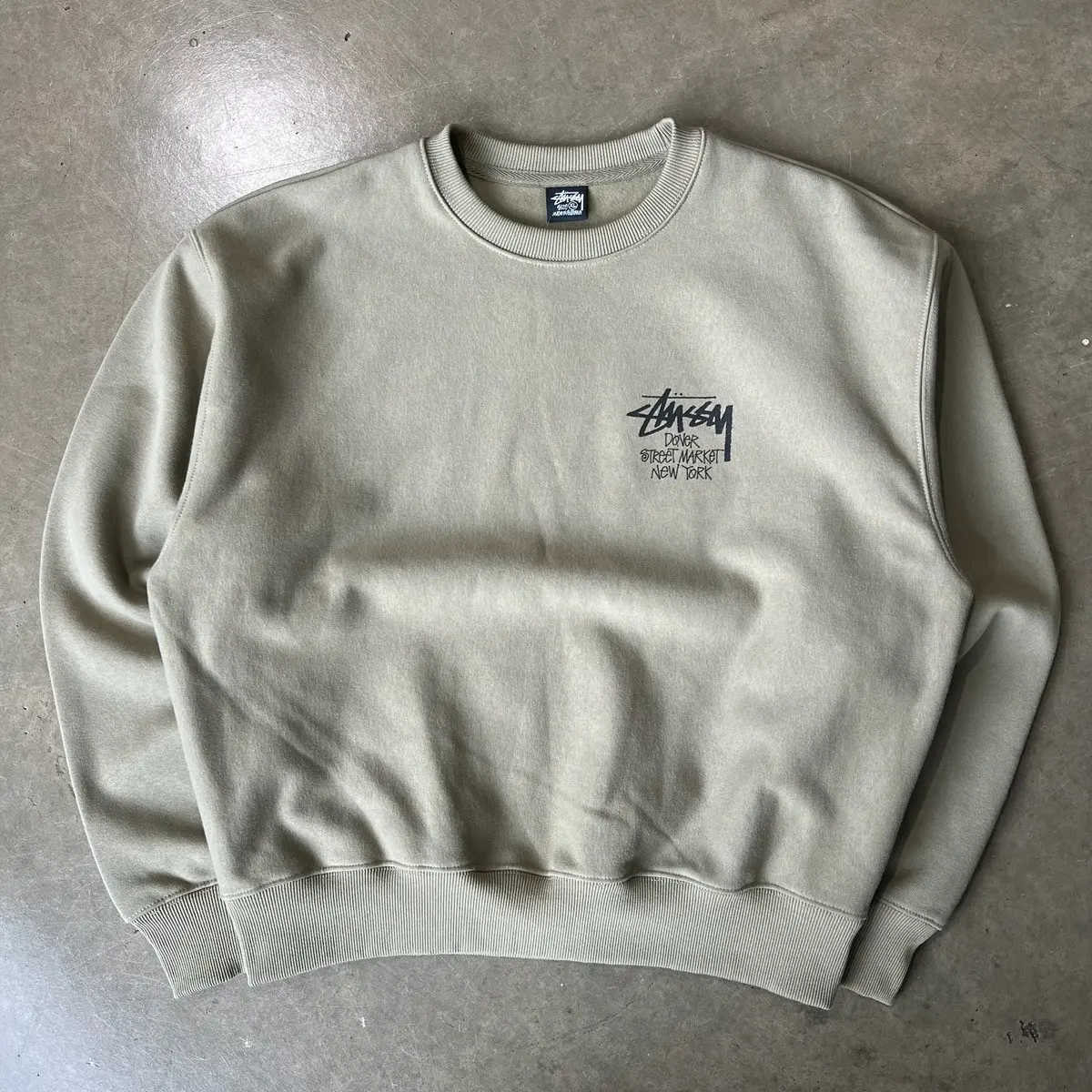 Dover Street Market Crewneck - Olive in Green, Men's (Size XL)