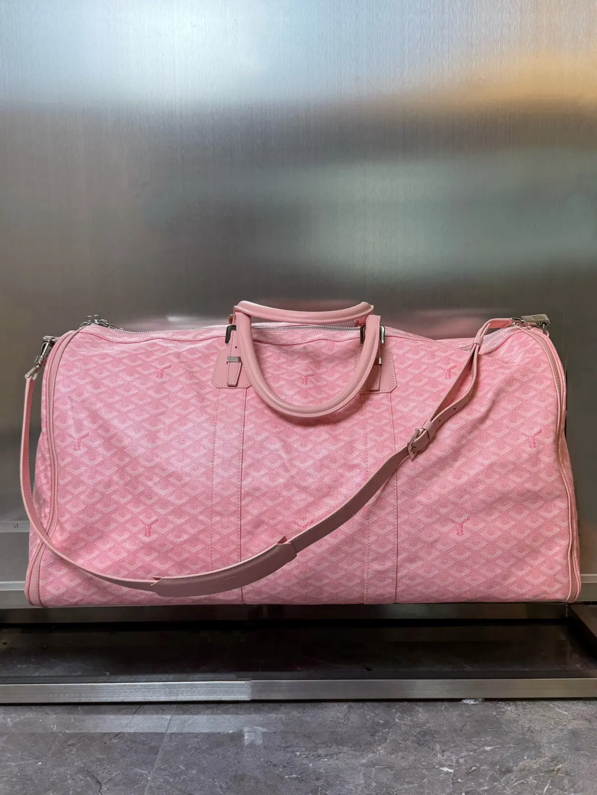Goyard 2008 Sakura Pink Croisiere 60Cm Duffle Bag, Men's