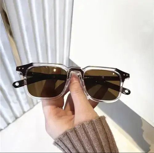 Electric Visual Vintage Sunglasses With Transparent Frames in Brown, Men's