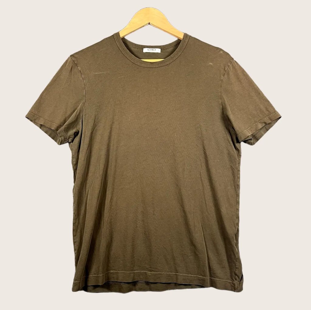 Buck Mason T-Shirt Mens Small Brown Basic Short Sleeve 100% Cotton Usa, Men's