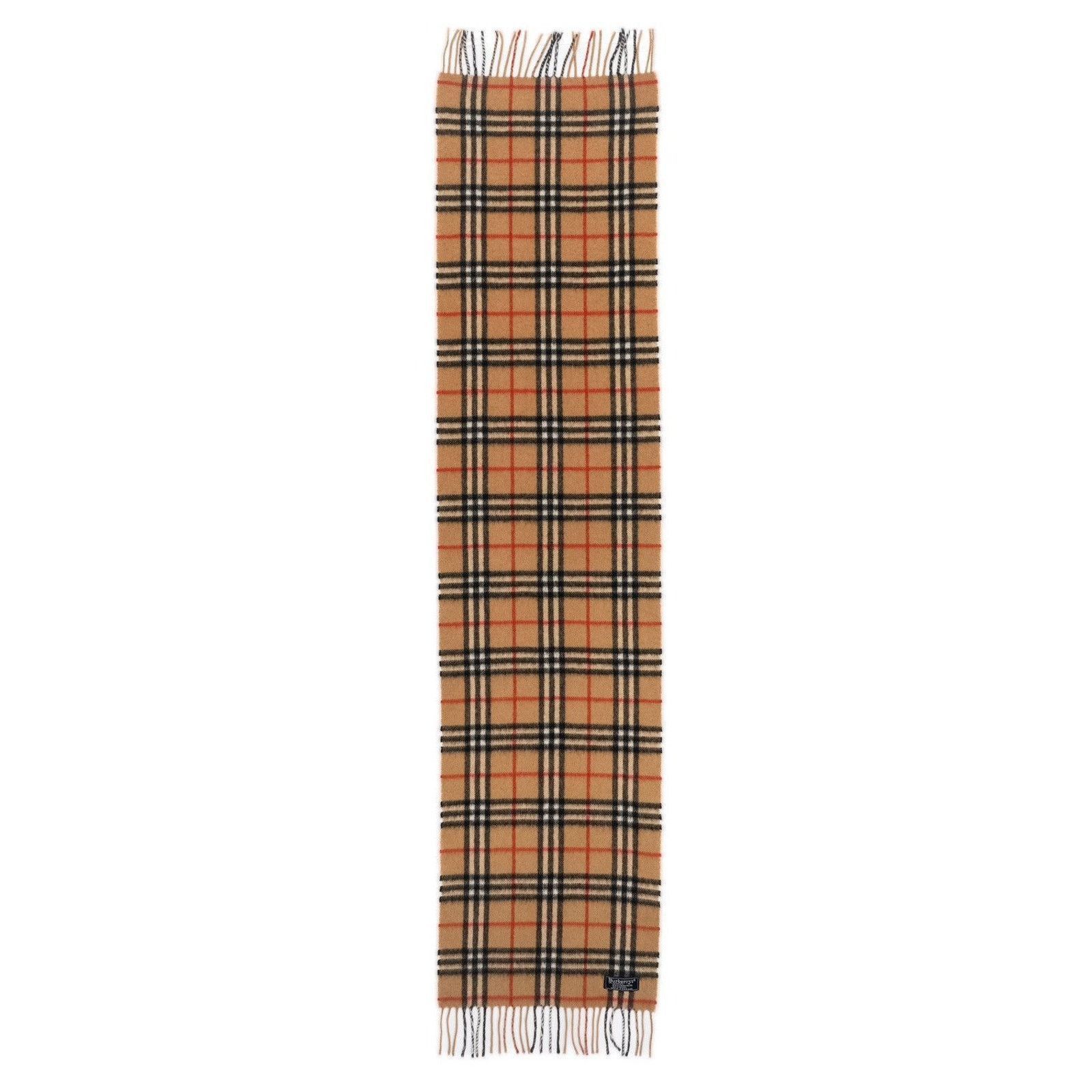 Burberry London Classic Vintage Check Cashmere Wool Scarf in Brown, Men's