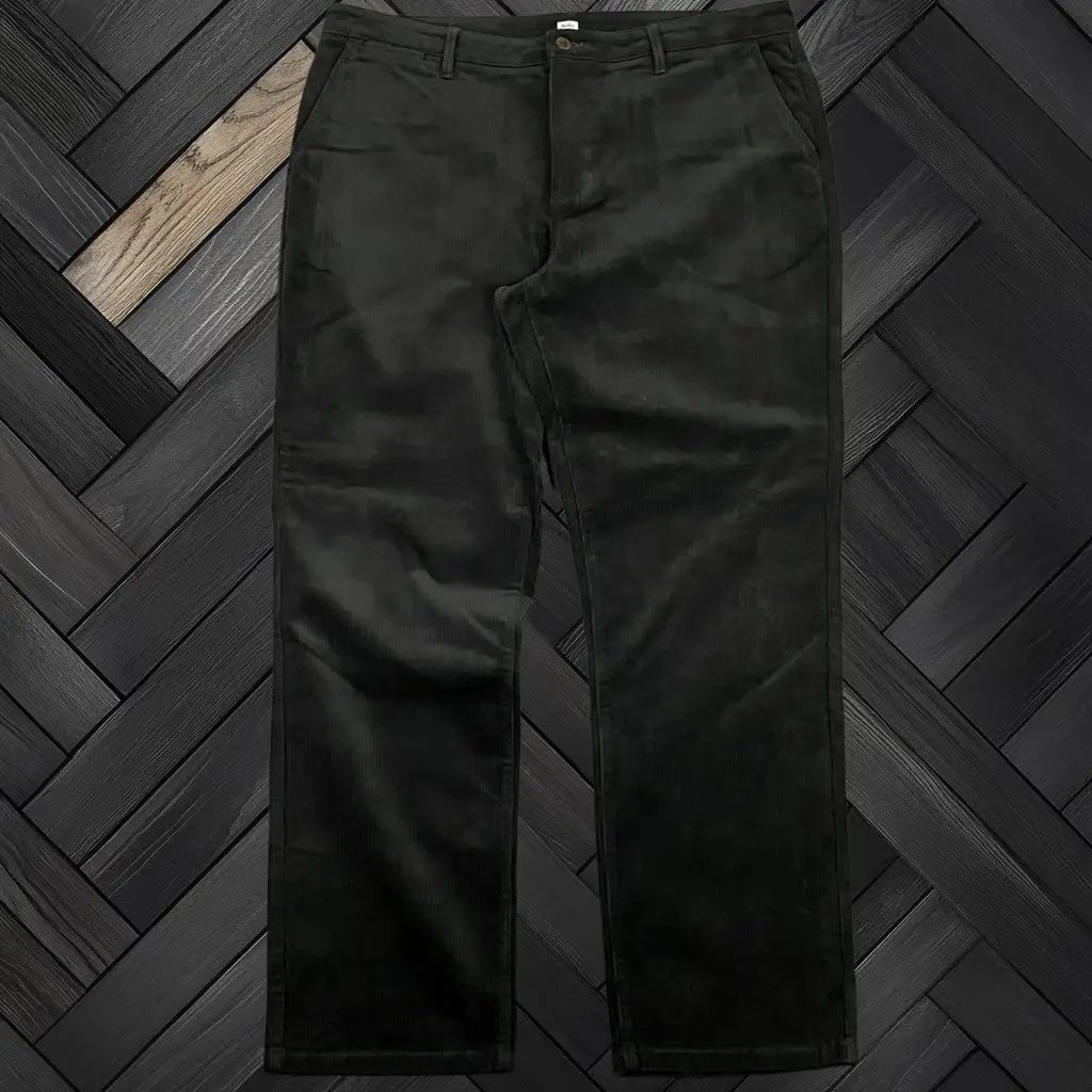 Katin Corey Corduroy Pants Mens 40x32 Slim Straight Chino Black New, Men's
