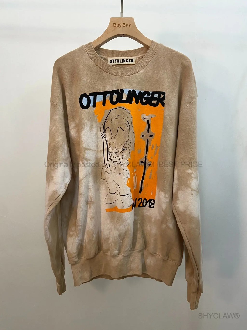 Ottolinger Graffiti Tie Dye Pullover Designer Bfajxn479 in Brown, Men's