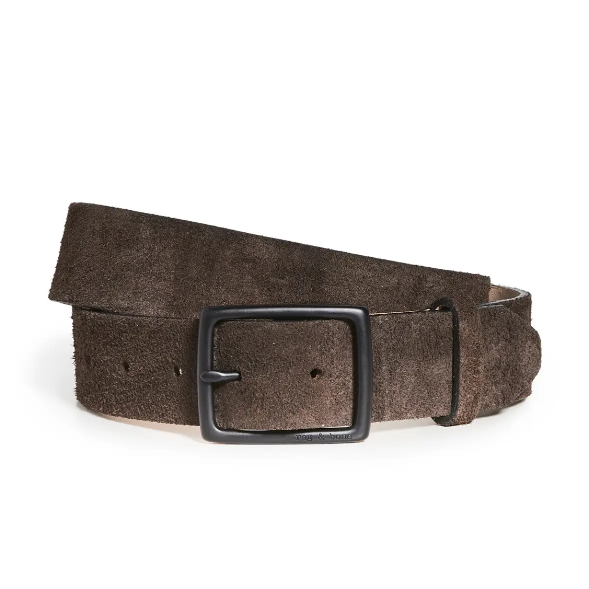 Rag Bone NWT Rag & Bone Rugged Belt | 38W | Chocolate Brown | Suede, Men's