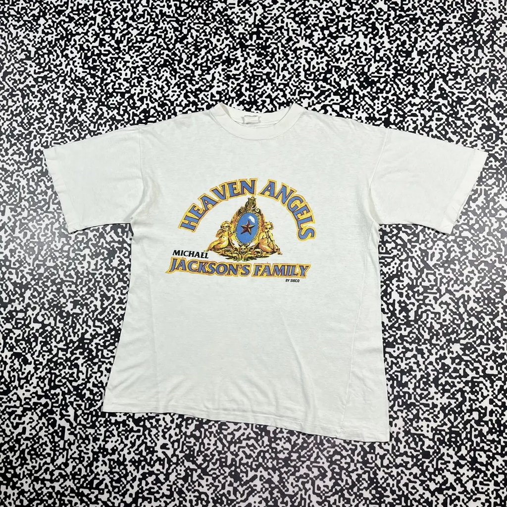Vintage 90s Michael Jackson Heaven Angels Band T-Shirt in White, Men's (Size Xl)