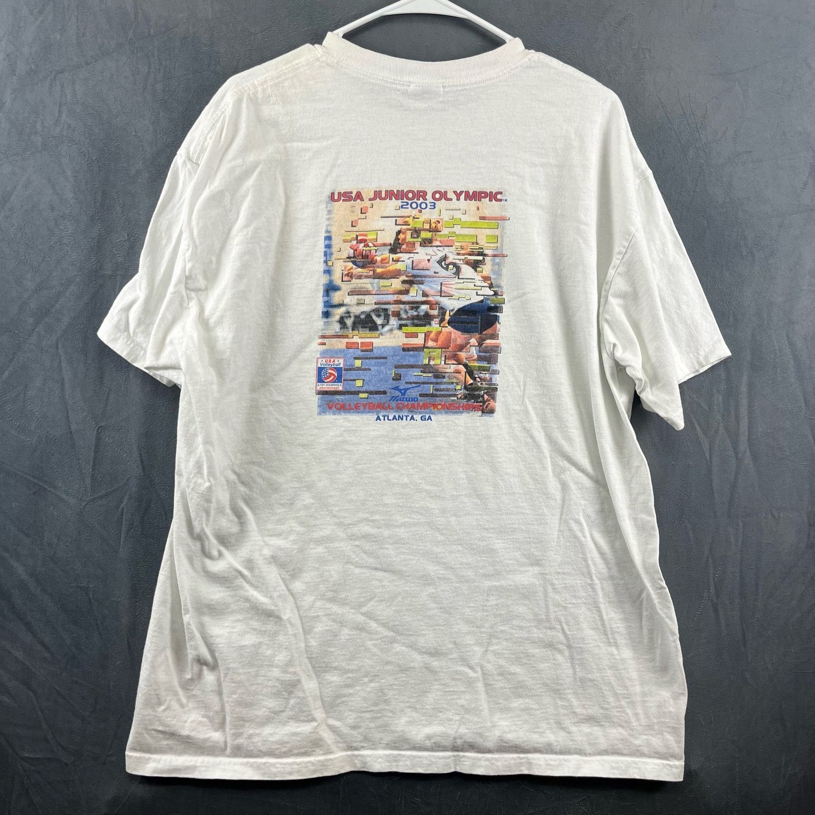 Anvil Vintage 2003 Usa Jr Olympic Volleyball Shirt Atlanta Georgia in White, Men's (Size XL)