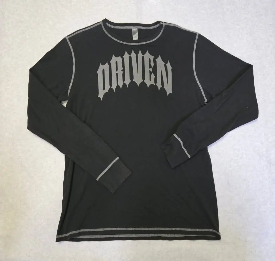 Canvas Driven Mens Long Sleeve Shirt 1XL Black Long Sleeve, Men's