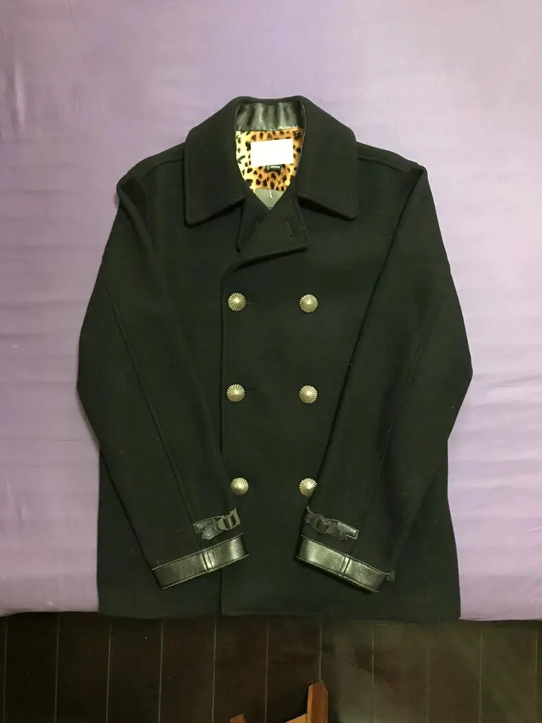 Neighborhood Wool Naval Coat XL - Dmc in Black, Men's