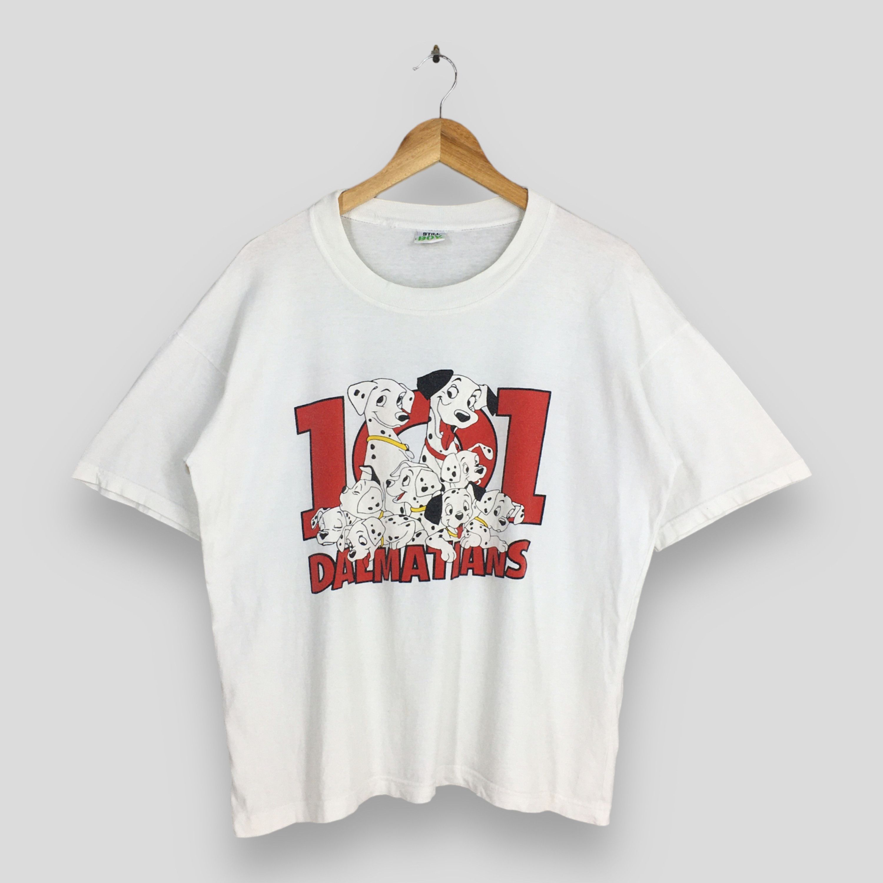 Cartoon Network Vintage 90's 101 Dalmatians Dog White Cartoon T Shirt Medium, Men's