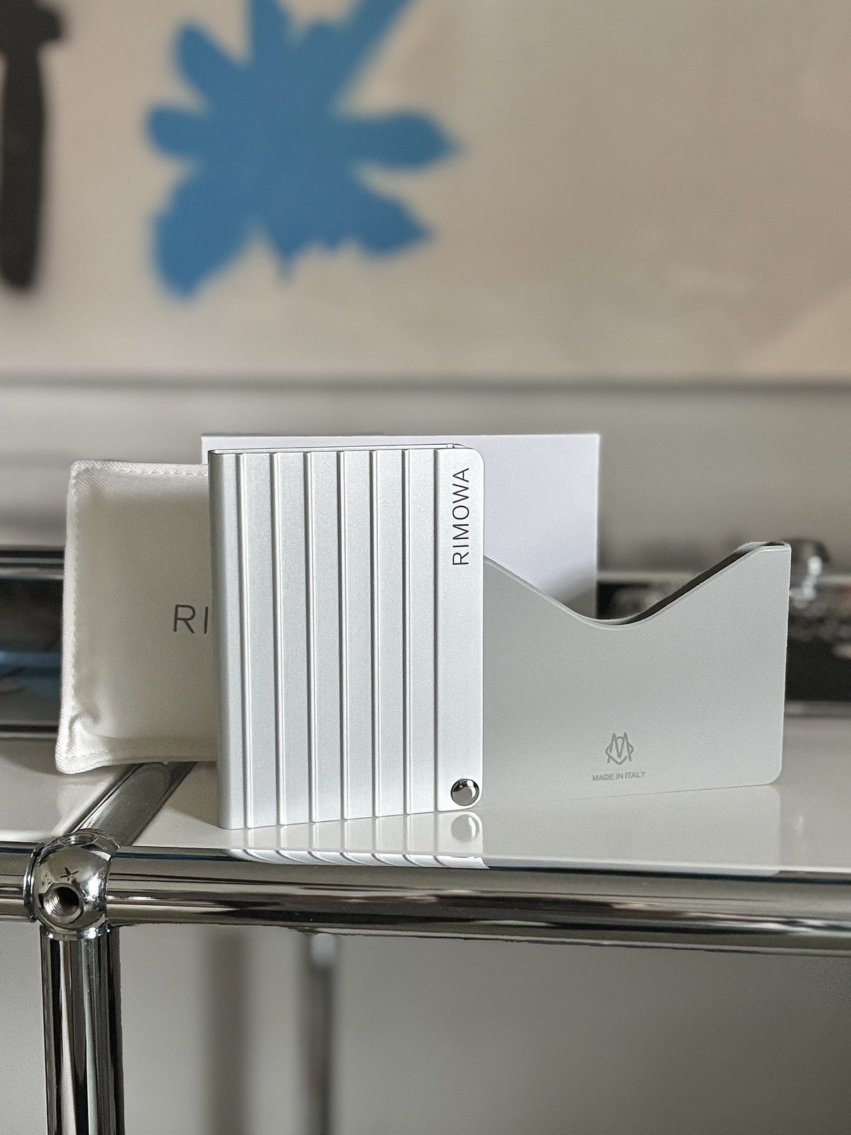 Rimowa Wallet Cardholder in Silver, Men's