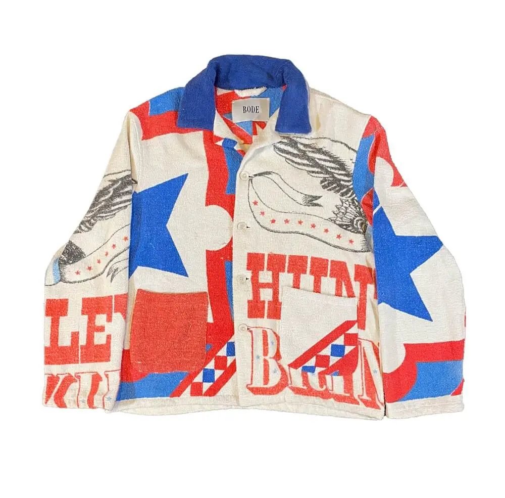Vintage Towel Jacket American Flag Eagle 1/1, Men's