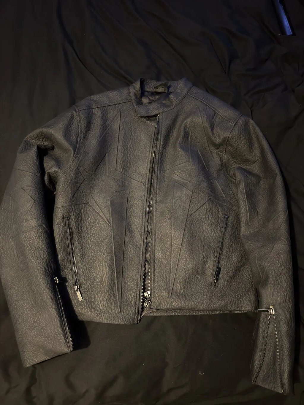Pstar Leather Jacket in Black, Men's (Size M)