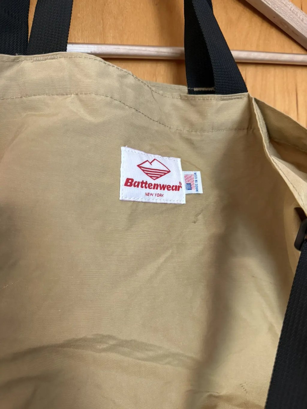 Battenwear Nylon Tote in Beige, Men's