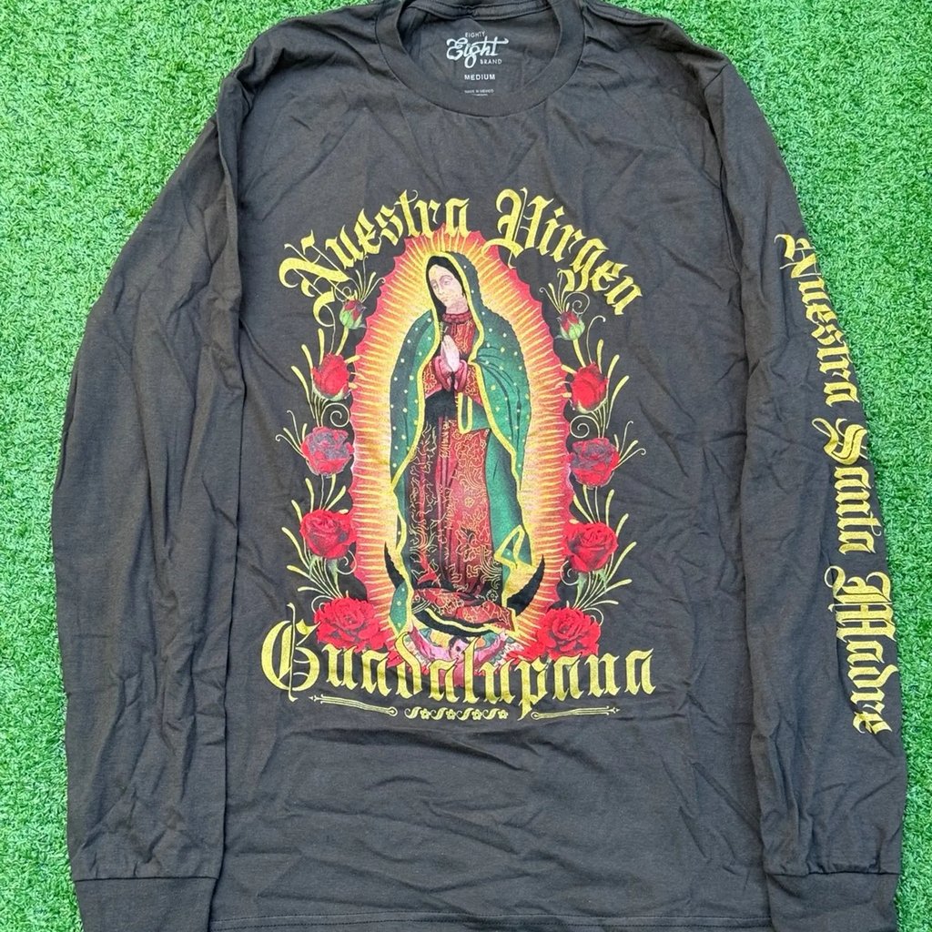 Eighty Eight Brand The Rose Of Guadalupe Sweatshirt in Black, Men's (Size M)