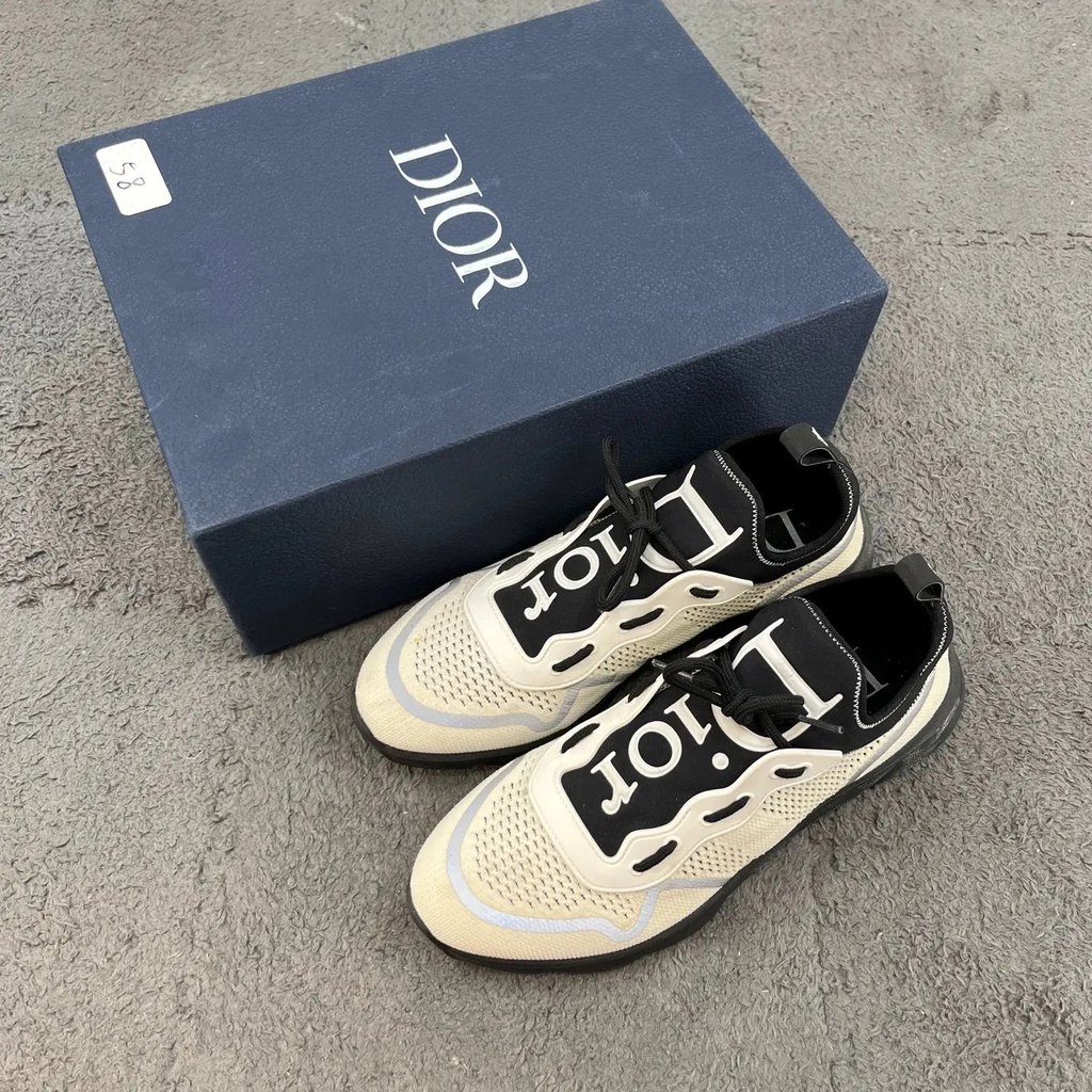Dior B21 Mesh Logo Sneakers 42 (Near New, Minor Stains), Men's (Size 9)