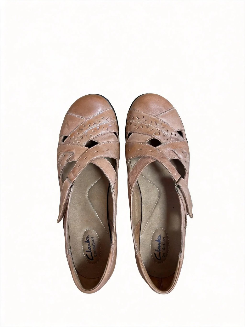 Clarks Mary Jane Leather Shoes in Brown, Women's (Size 10)