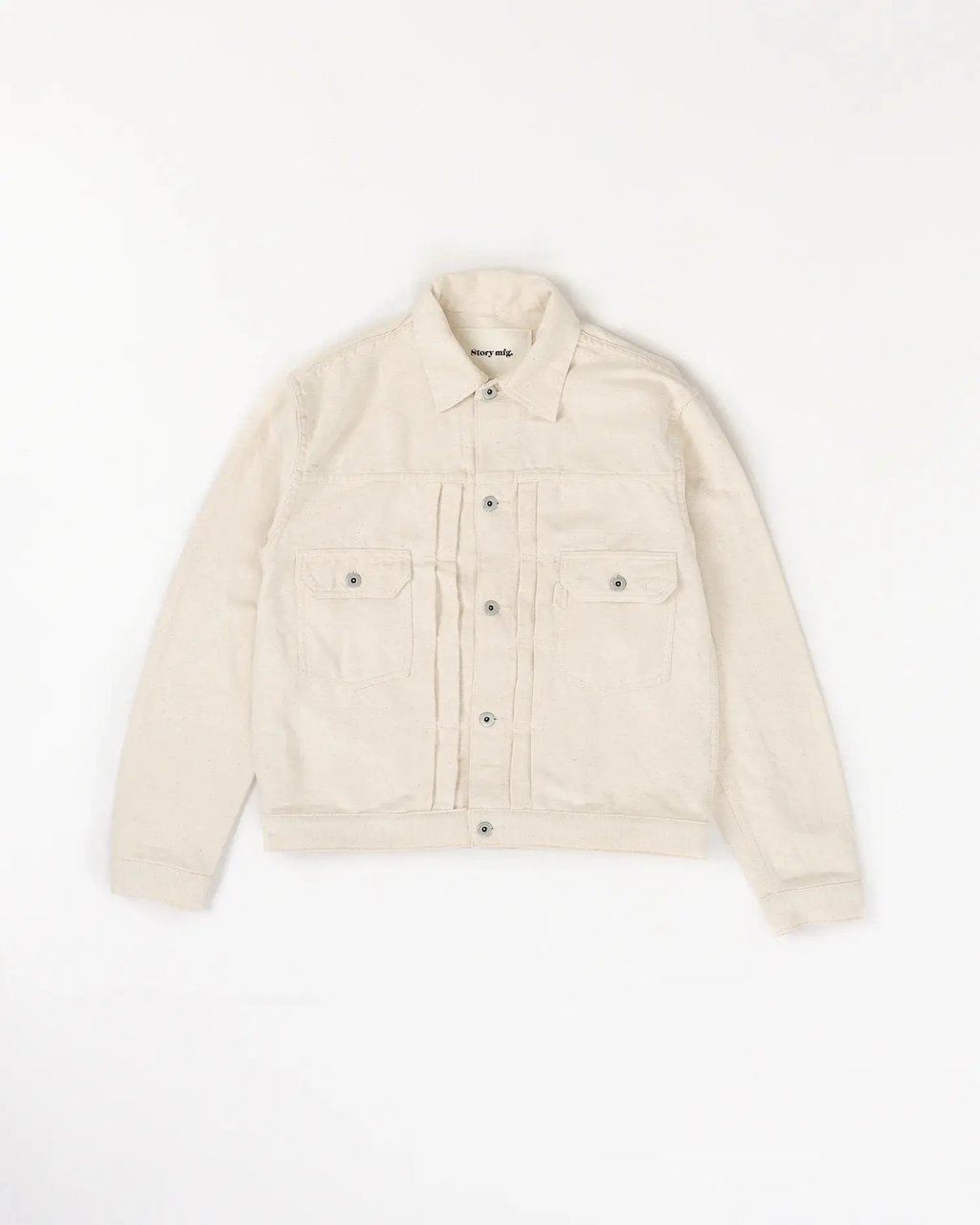 Story Mfg Tuesday Jacket Ecru Handloom Large New in White, Men's