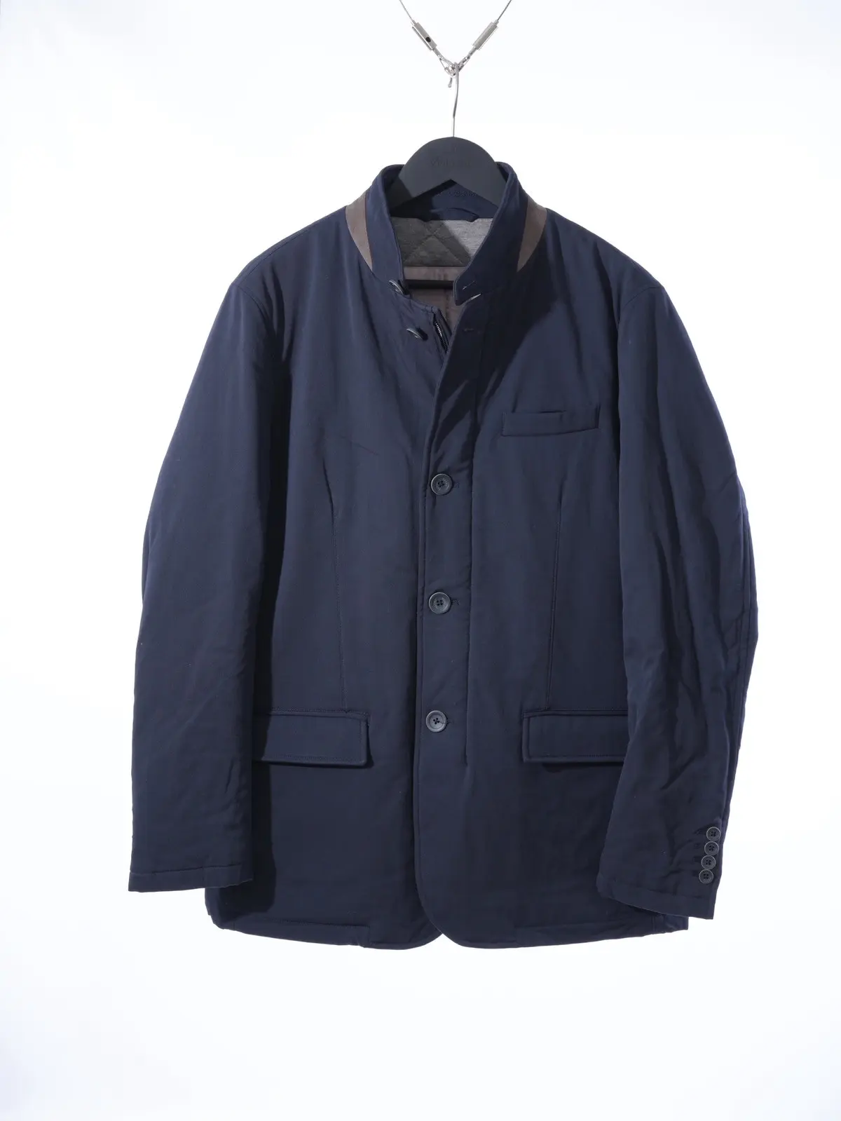 Herno Tech X Loro Piana Storm System Wool Field Jacket in Blue, Men's (Size Large)