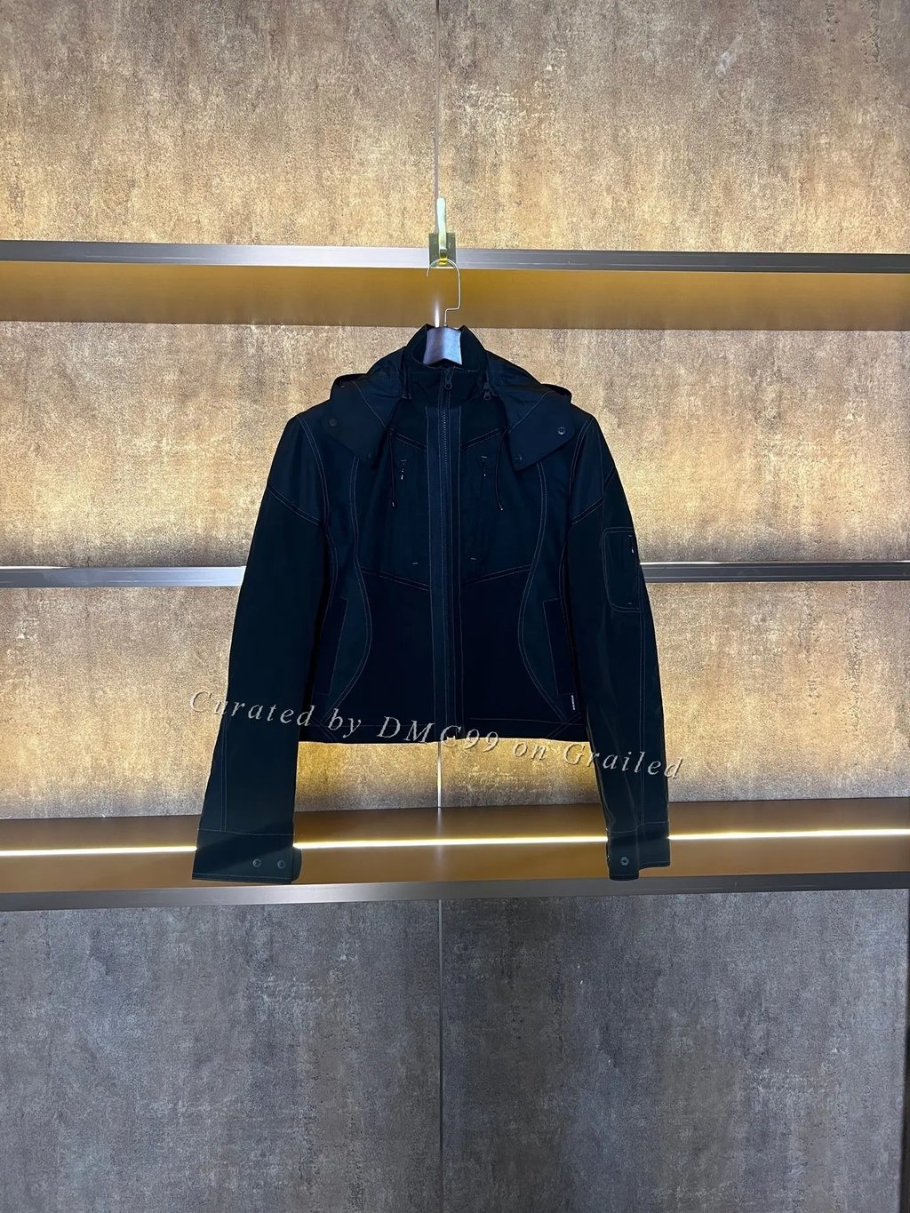 Hyein Seo Black Cropped Technical Jacket, Men's