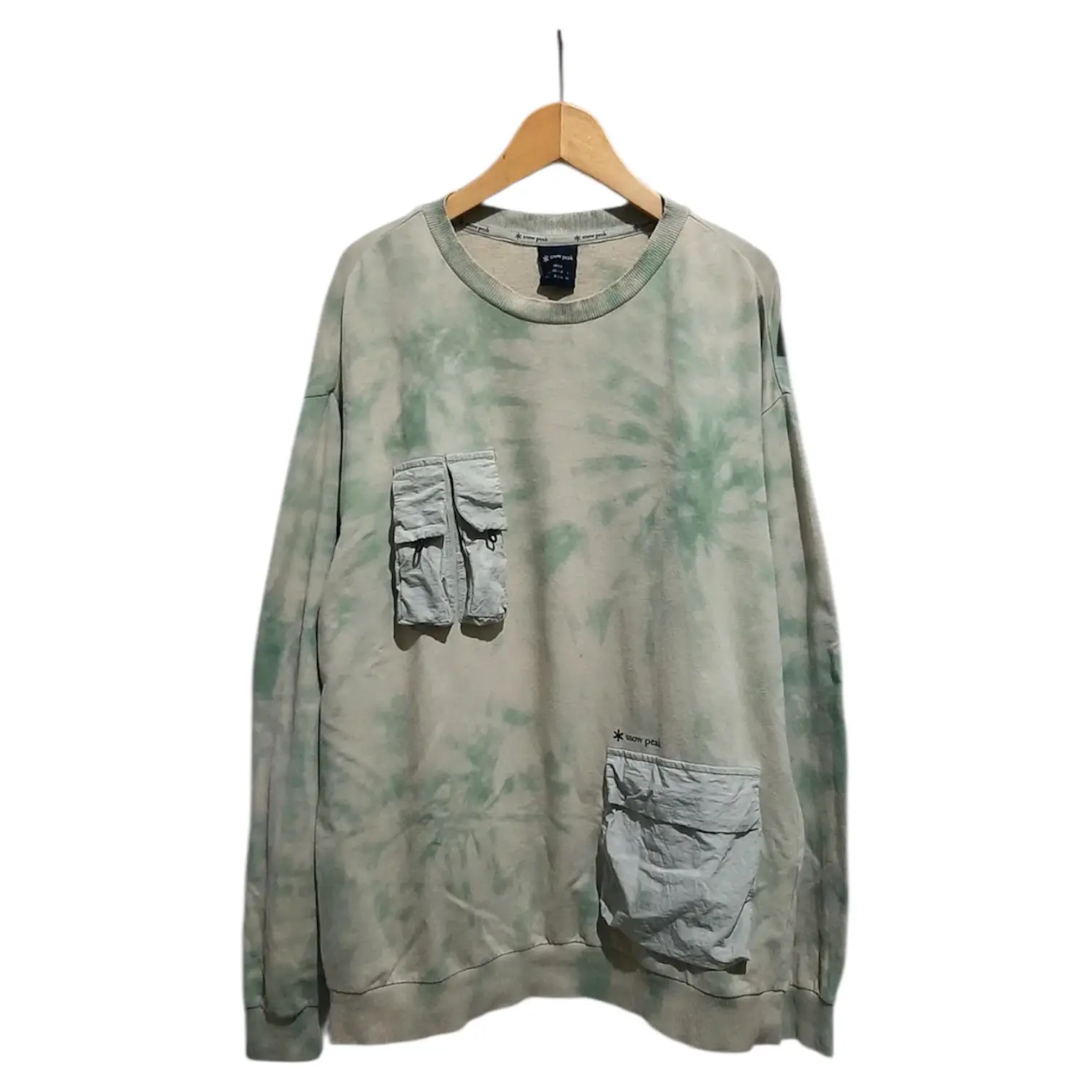 2000S Snow Peak Tie Dye Tactical Pocker Sweatshirt, Men's (Size Large)