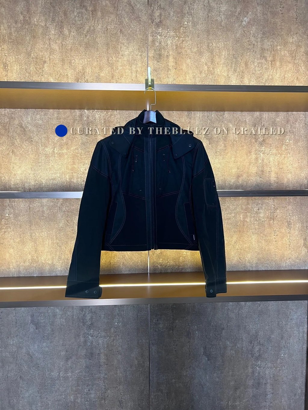 Hyein Seo Black Cropped Hooded Windbreaker, Women's