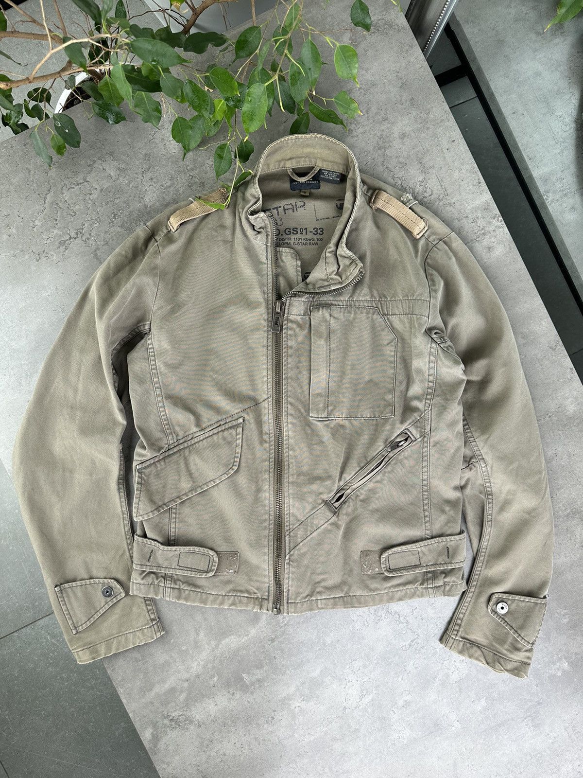 G Star Light Jacket in Beige, Men's (Size Small)