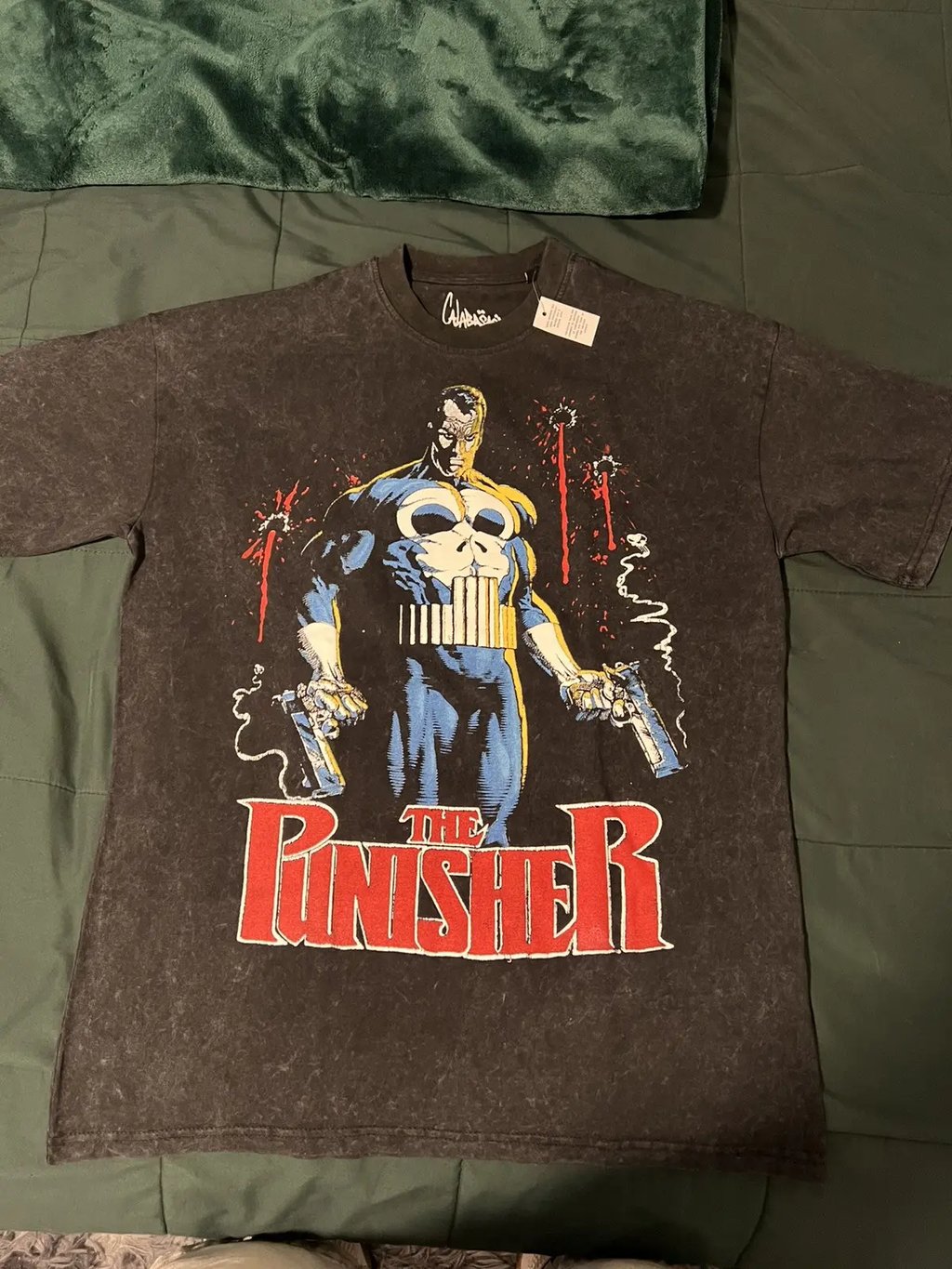 Sergio Calabasas Punisher Marvel Tee in Black, Men's