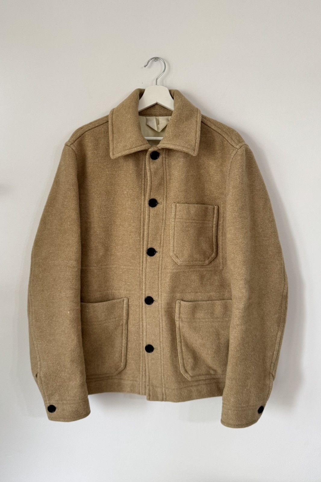 Arket Wool Chore Jacket • 100% Italian Wool • Size M in Beige, Men's