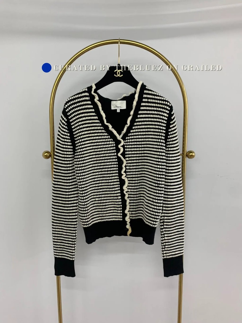 3.1phillip Lim Black White Knit Cardigan, Women's (Size S)
