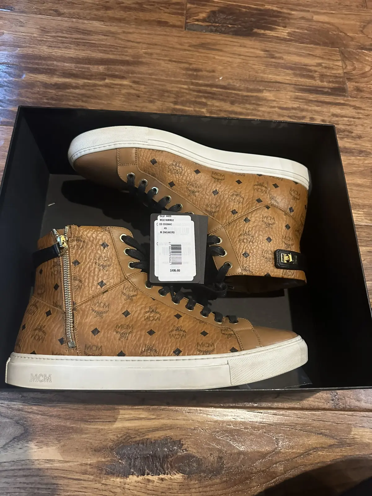 MCM Hi Top Sneakers in Brown, Men's (Size 12)