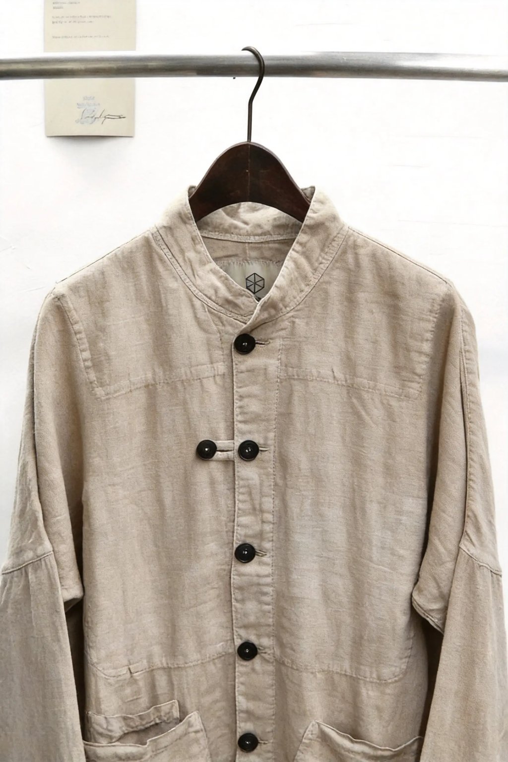 Bleu De Cocagne Linen Pocket Coat/ in Brown, Men's (Size M)