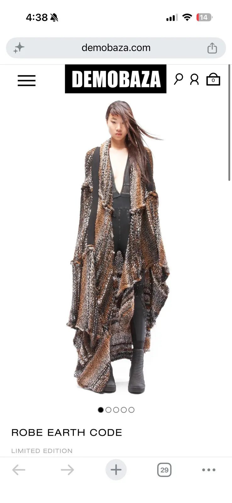 Demobaza Earth Code Outer Shawl Wrap, Women's