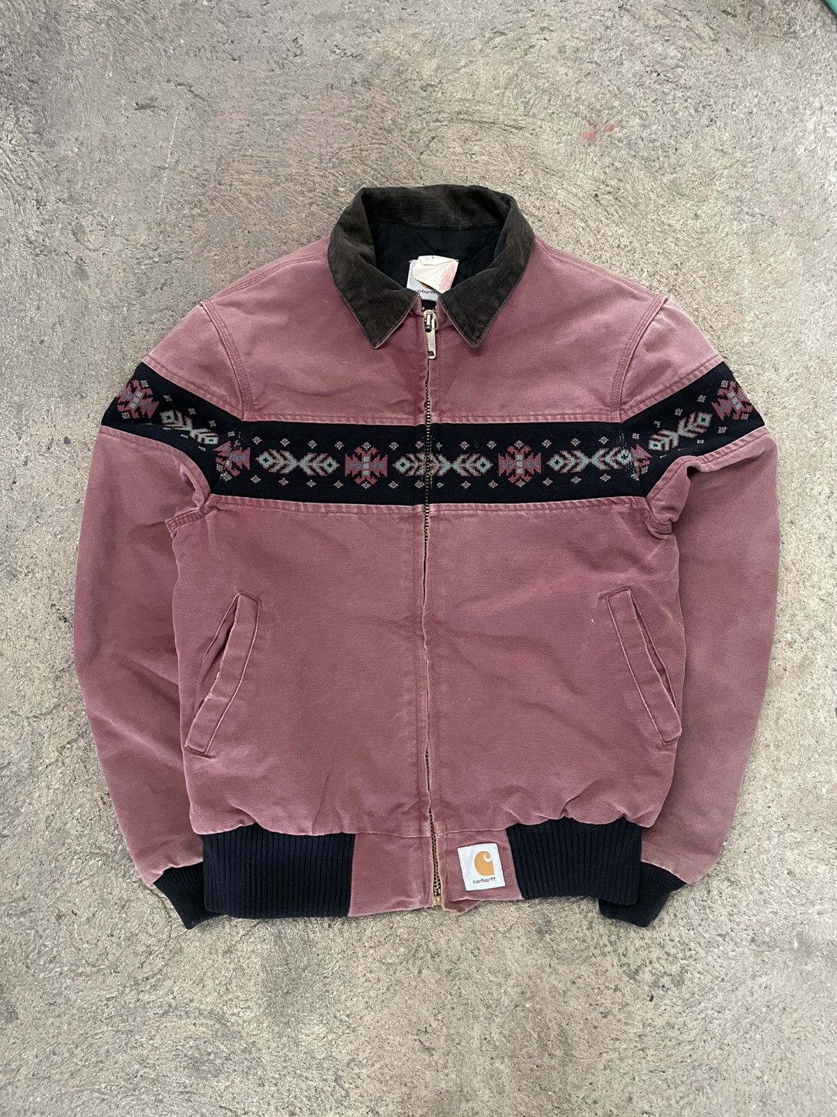 Santa Fe Aztec Carhartt Jacket Jq0536 in Red, Men's (Size Medium)