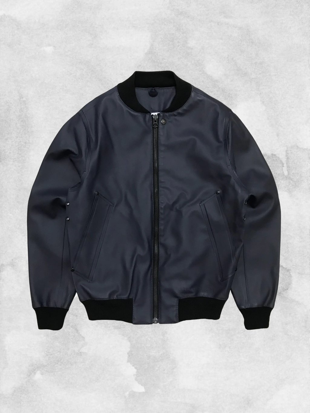 Stutterheim Vastertorp Bomber Jacket Rain Coat Navy Men's in Blue, Men's (Size Xs)