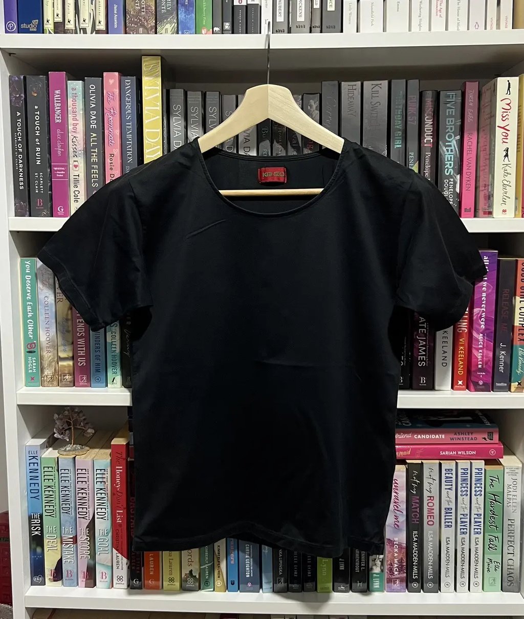 Vintage Kenzo Paris Black Plain Tee, Women's (Size M)