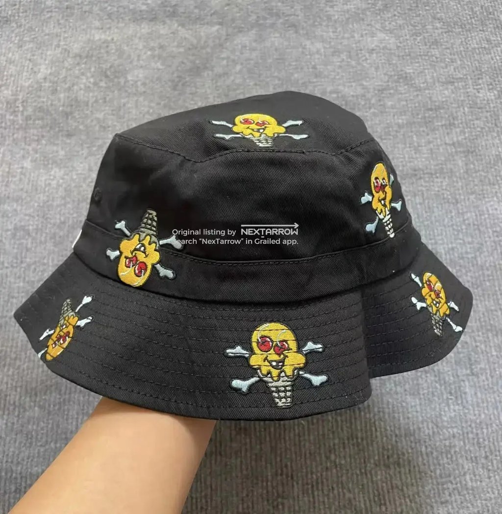 Bbc Icecream Small Devil Embroidered Bucket Hat in Black, Men's