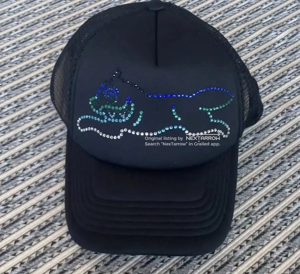 Bbc Rhinestone Flying Dog Hat in Black, Men's