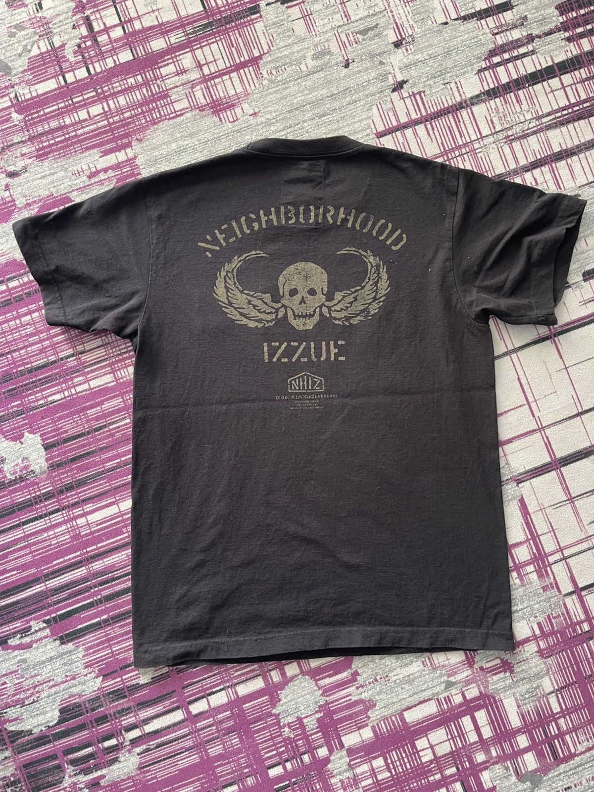 Vintage Neighborhood X Izzue Plus Tee Very in Black, Men's (Size Medium)
